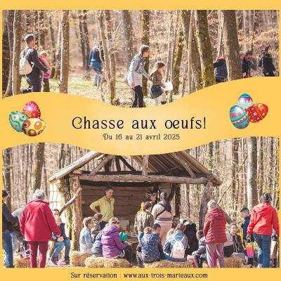 Balades attelage chasse aux oeufs 2025 aux trois marteaux